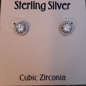 Gorgeous Sterling Silver and CZ Earrimgs